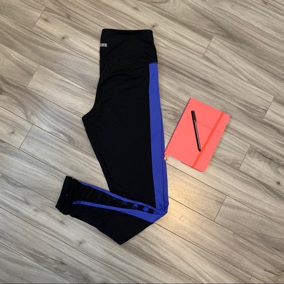 PINK | Black and Blue Sport Yoga Leggings with Details on Side Size Medium​​ - Picture 3 of 9